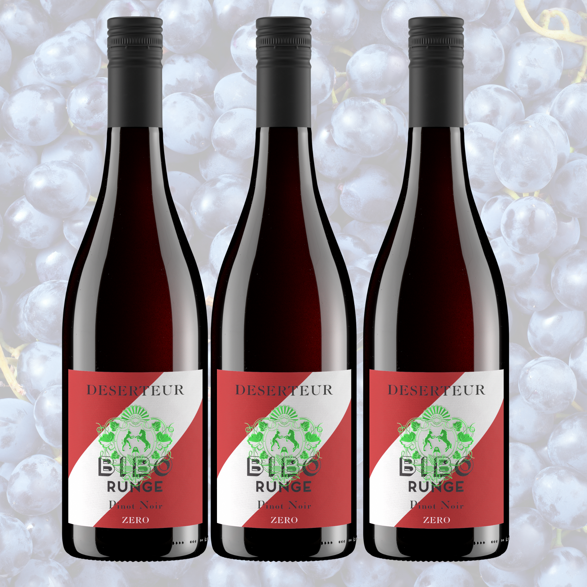 DESERTEUR Pinot Noir - 3er Probierpaket alkoholfreier Rotwein
